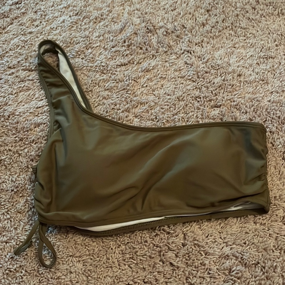 Green GB swimsuit top